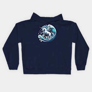 Surfing Unicorn Kids Hoodie